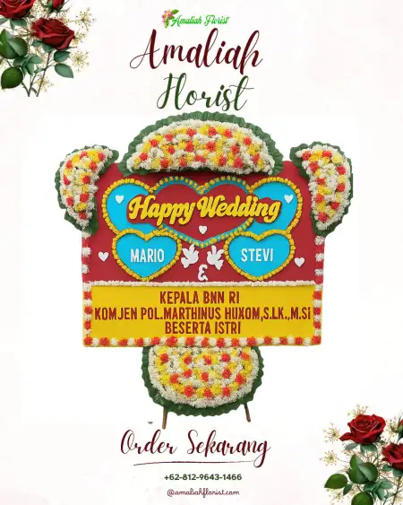 Papan Bunga Pernikahan Balongrejo